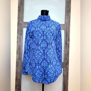 Great Northwest Indigo Silver Turtleneck S